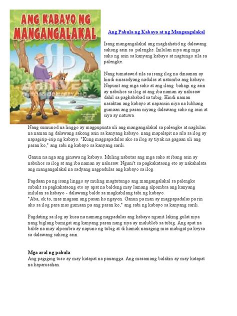 Mr. Homework: Ang Pabula ng Kabayo at ng Mangangalakal.
